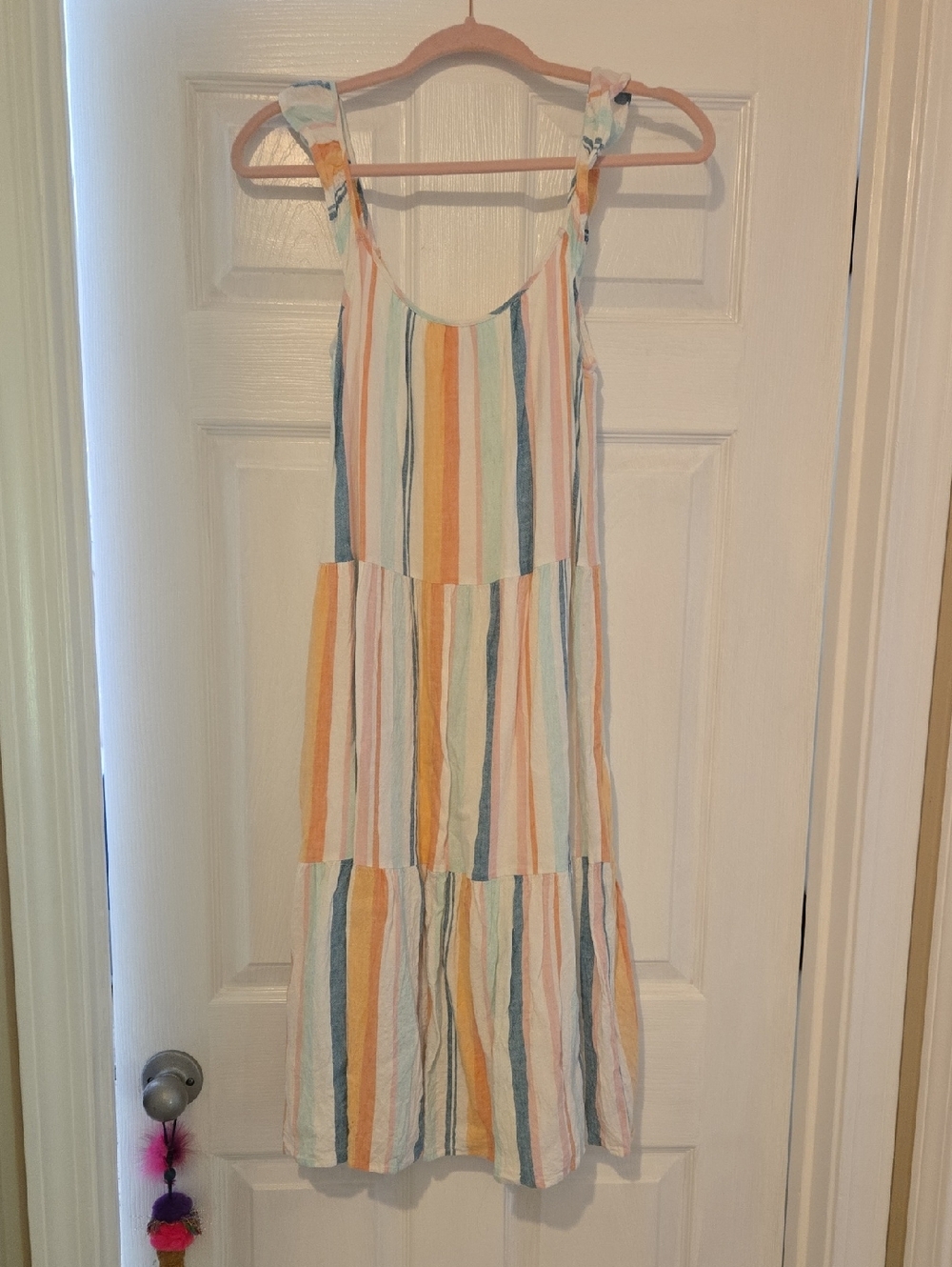 Velvet Heart Stripped Sundress With Ruffled Straps